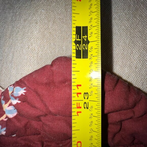 The Company Store VTG Quilted Pillow Shams BRG Floral & Stripes Scallop Edges - Picture 8 of 9